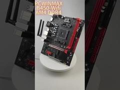PCWINMAX B450 AM4 DDR4 WiFi Motherboard - Alto desempenho, conexão confiável para o seu PC