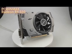 PCWINMAX Radeon RX 550 4GB DDR5 128-Bit Cartão Gráfico   HD DP DVI Output para desempenho suave