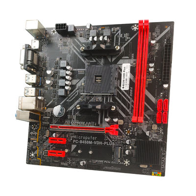 Pcwinmax b450m plus soquete am4 placa-mãe micro atx ddr4 m.2 hd saída vga chipset b450 placa-mãe