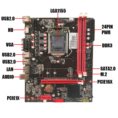PCWINMAX H61 Socket LGA1155 DDR3 Micro ATX Computer Gaming Motherboard