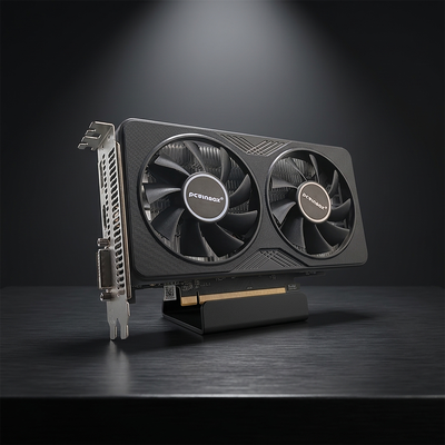 PCWINMAX RX 590 2048SP 8GB GDDR5 256Bit High-Performance Gaming Graphics Card com saída DP/HD/DVI 6Pin Power para entusiastas de construção de desktop